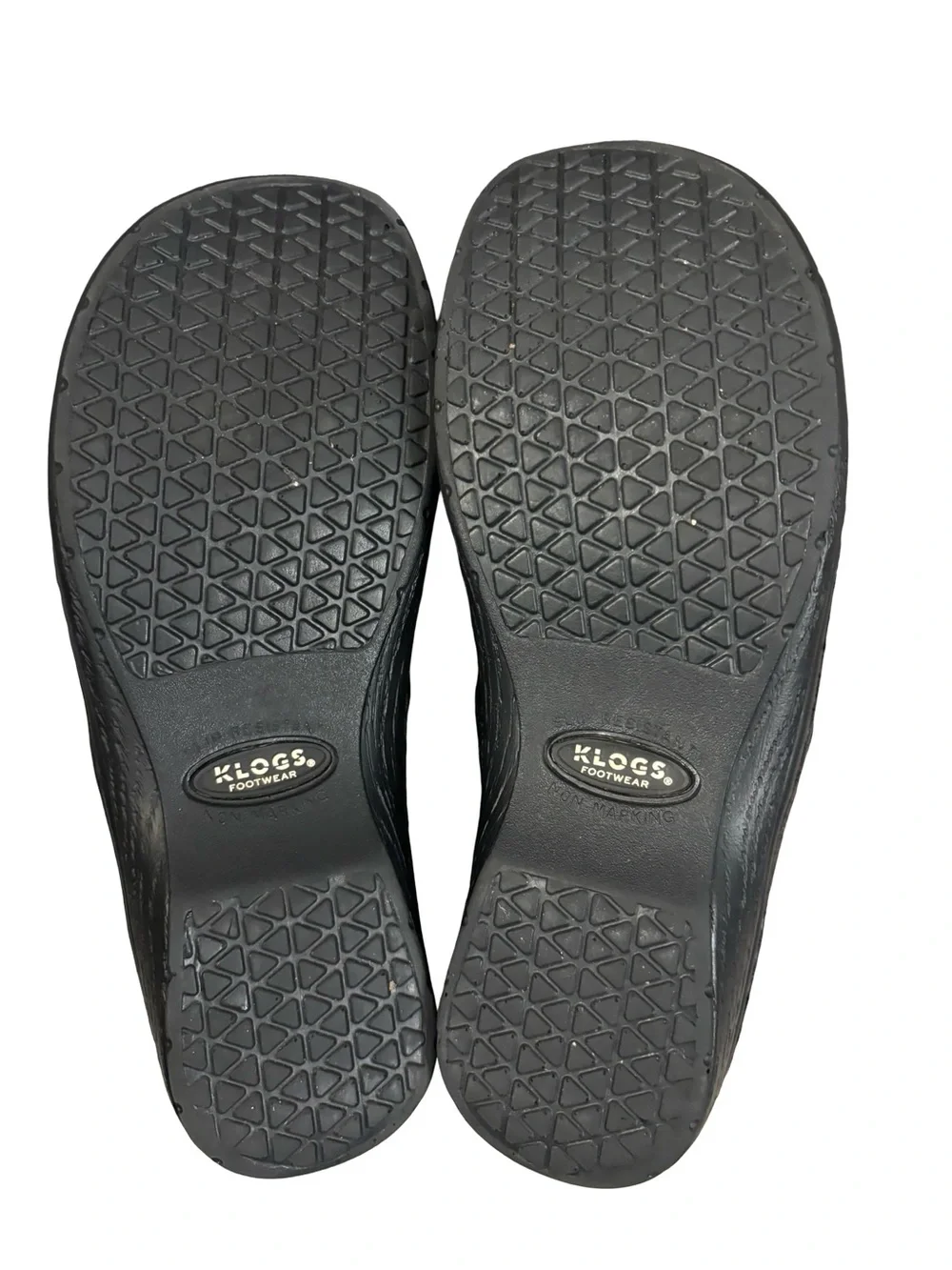 Women’s Black Slip-On Leather Boho Gorpcore Slip Resistant Clogs Size 7.5